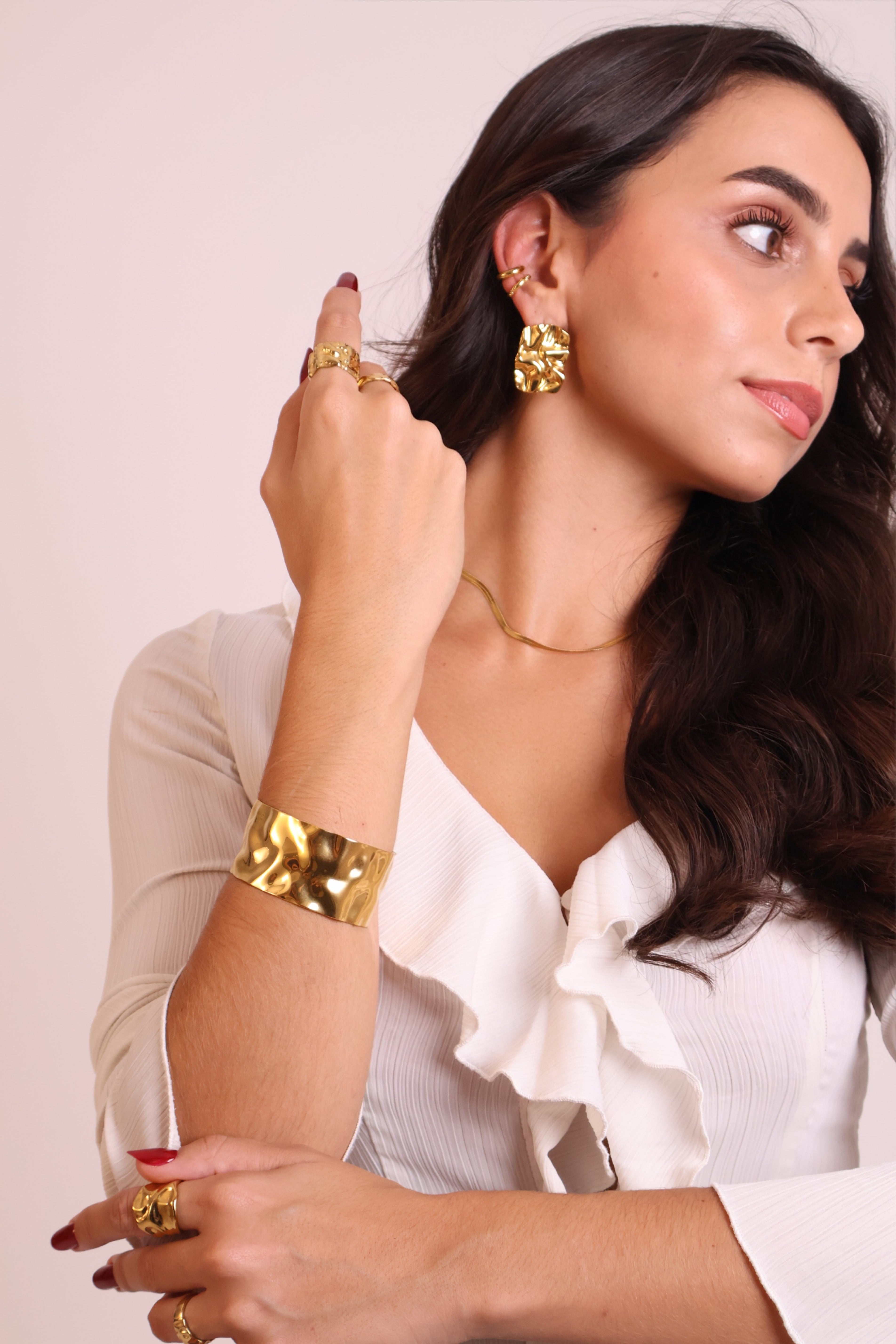 Organic Gold Cuff Bracelet