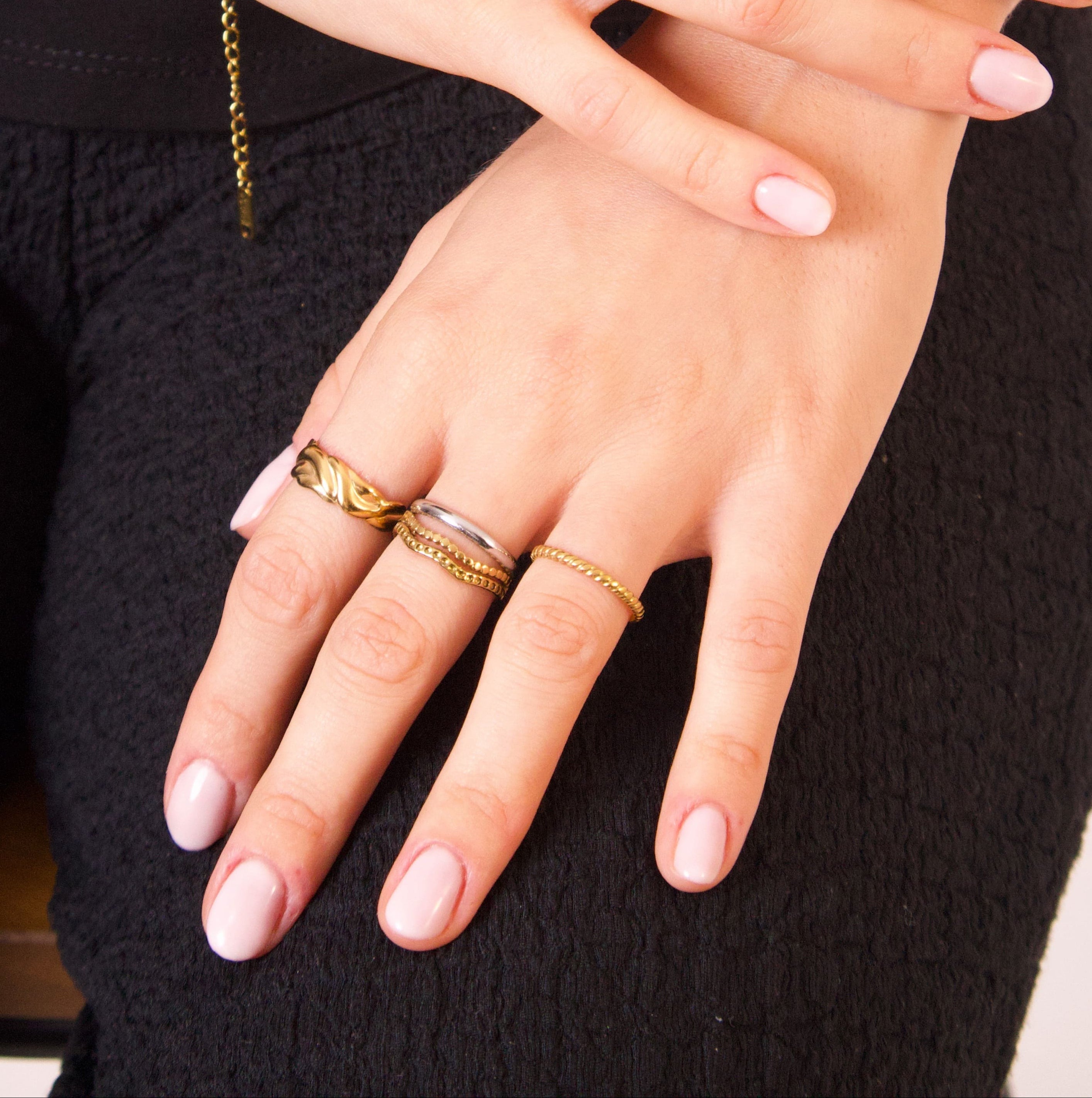 Delicate Twisted Gold Ring