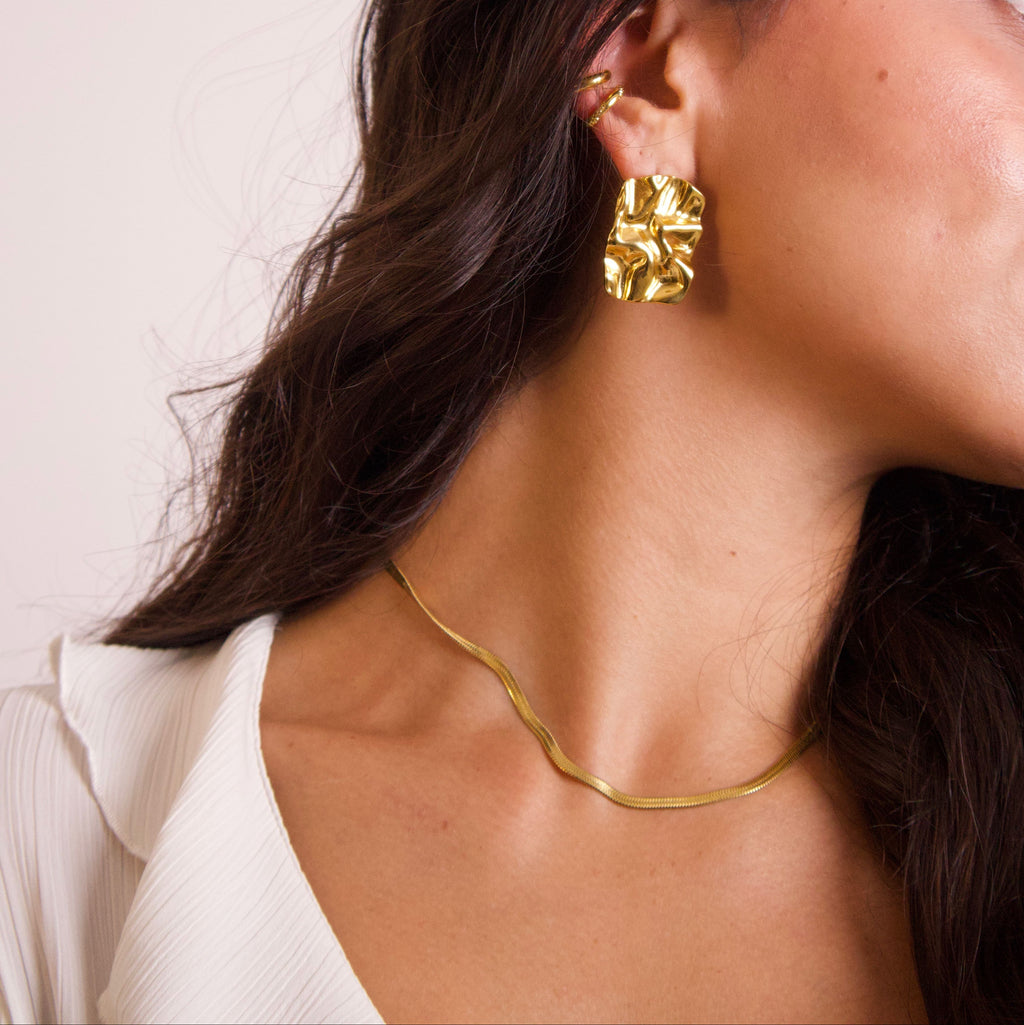 Flat Gold Chain Necklace