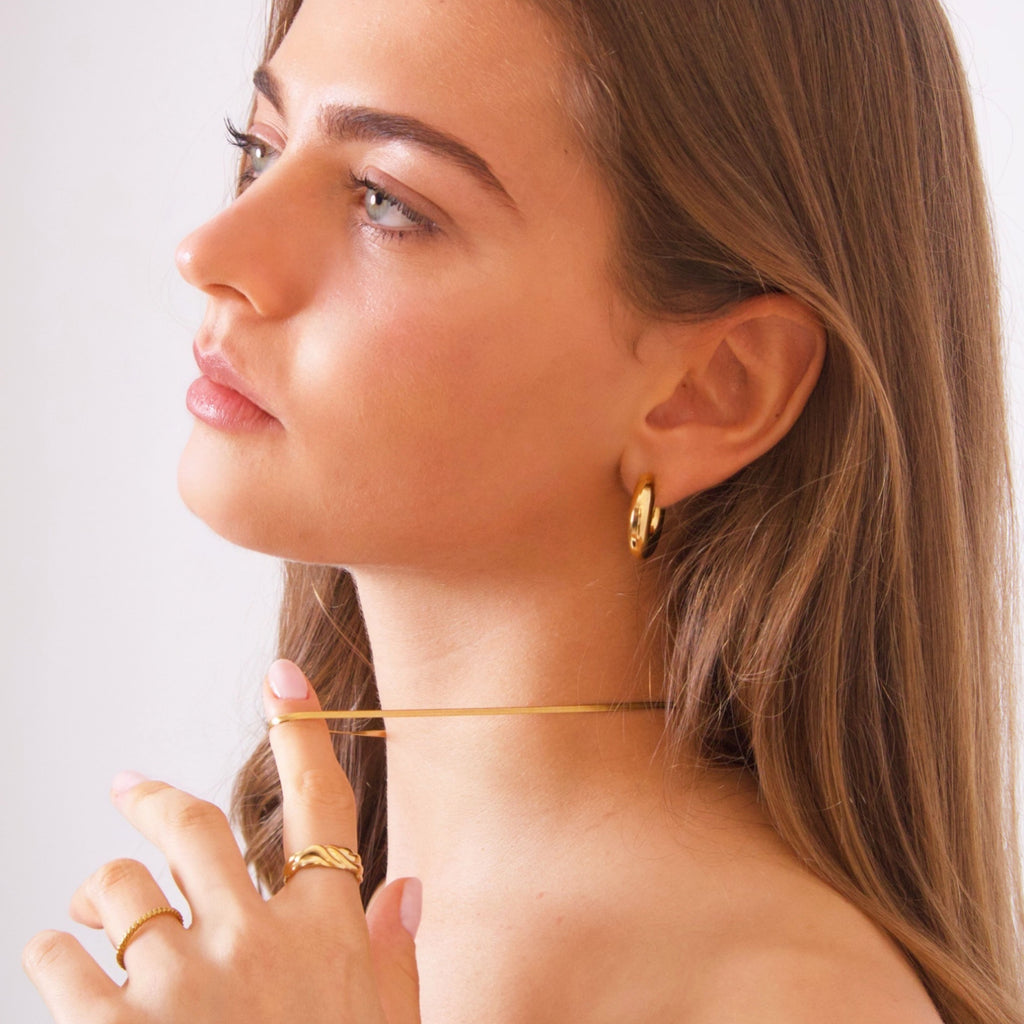 Flat Gold Chain Necklace