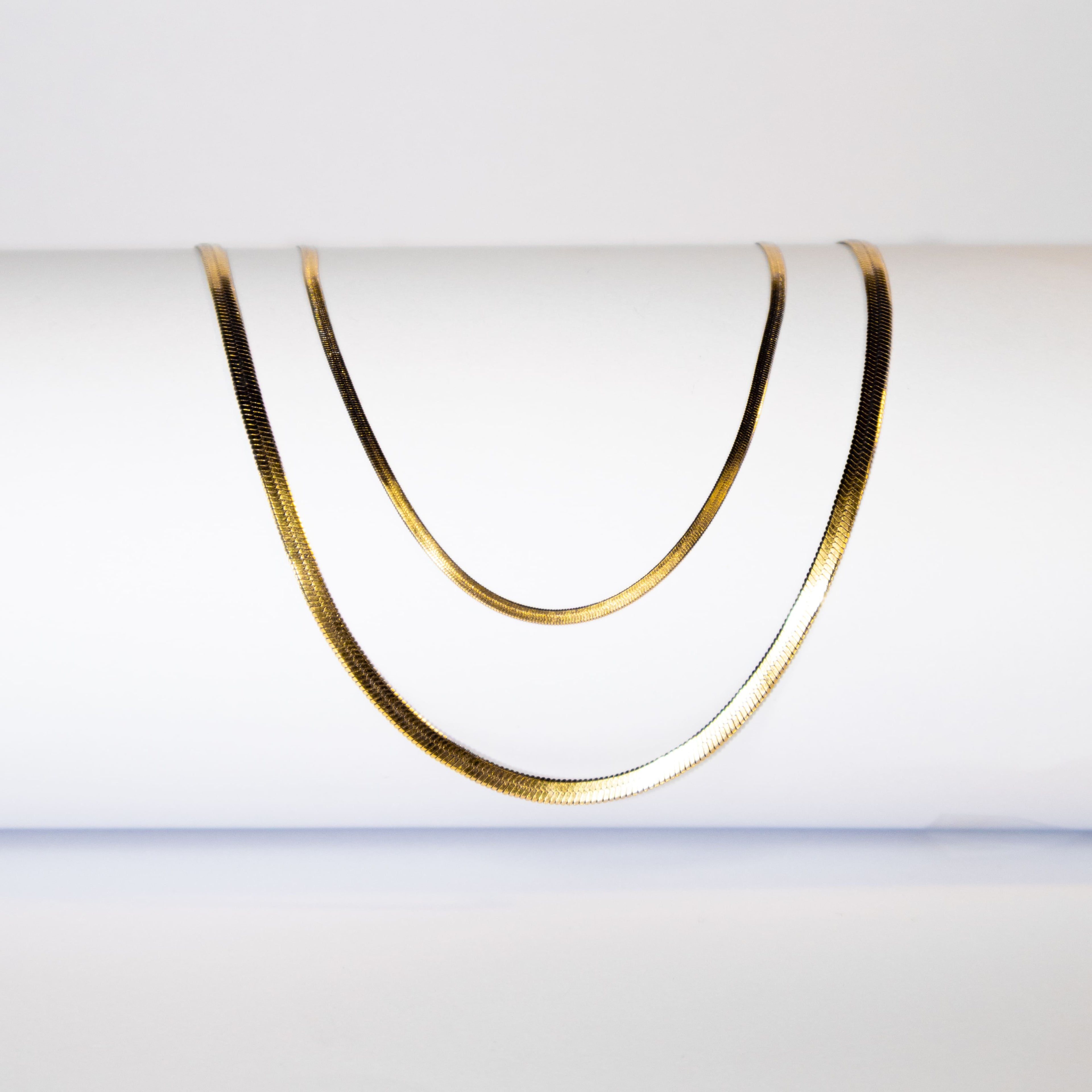 Flat Gold Chain Necklace